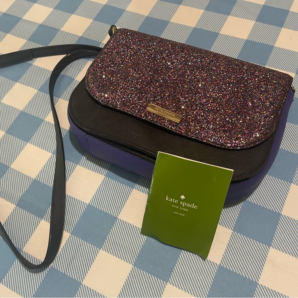 Glitter colorblock Kate Spade crossbody